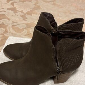 a.n.a Dark Brown Ankle Booties